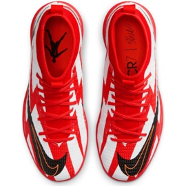 Nike Mercurial Superfly 8 Academy CR7 Ic Jr DB2676 600 chaussures de football multicolore blanche 3