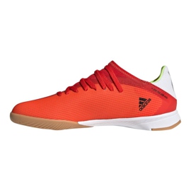 Chaussures de foot Adidas X Speedflow.3 In Jr FY3314 multicolore oranges et rouges 1
