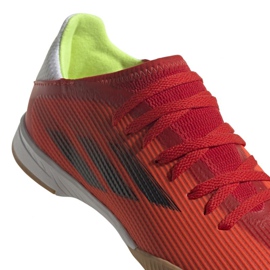 Chaussures de foot Adidas X Speedflow.3 In Jr FY3314 multicolore oranges et rouges 4