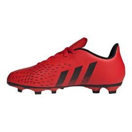 Chaussures de foot Adidas Predator Freak.4 FxG Jr FY6322 rouge oranges et rouges 1