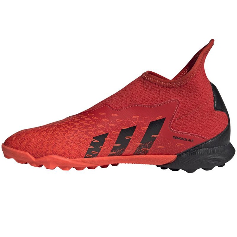 Chaussures de foot Adidas Predator Freak.3 Ll Tf Jr FY7869 multicolore oranges et rouges 1