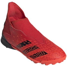 Chaussures de foot Adidas Predator Freak.3 Ll Tf Jr FY7869 multicolore oranges et rouges 3