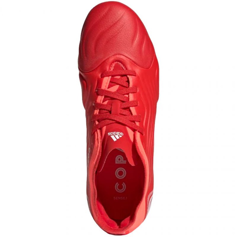 Chaussures de football Adidas Copa Sense.1 Fg Jr FY6160 rouge oranges et rouges 1