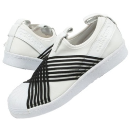 Chaussures Adidas Superstar Slipon Femme CG6013 blanc noir 1