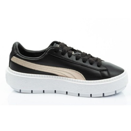 Puma Plateforme en daim Trace W 367728 01 le noir d'or 3