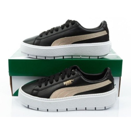 Puma Plateforme en daim Trace W 367728 01 le noir d'or 9