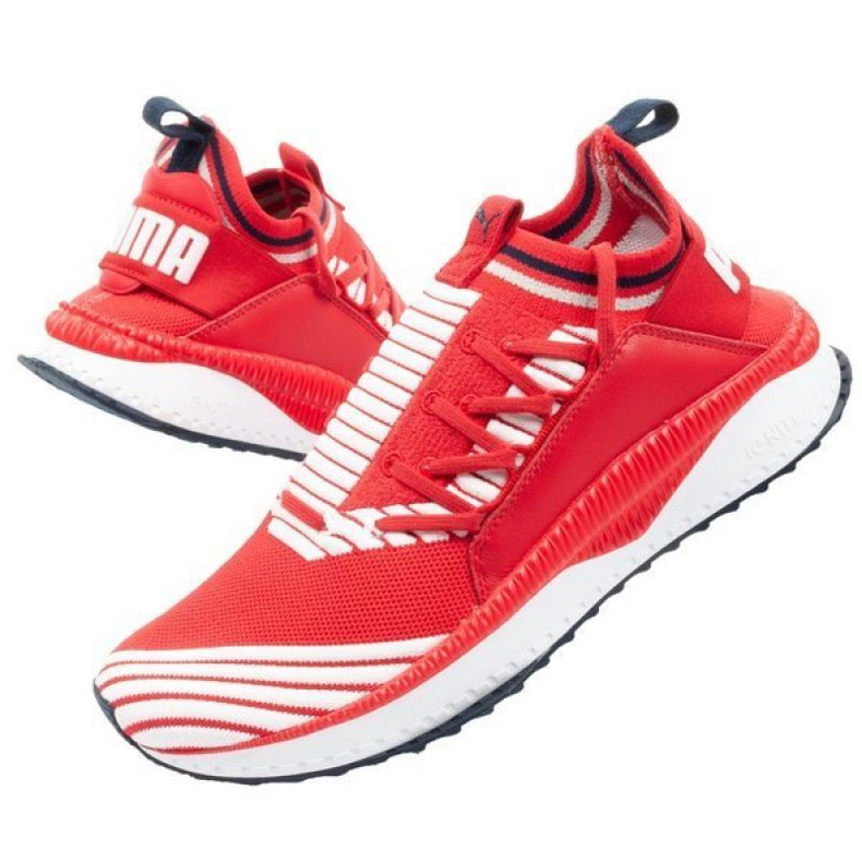 Puma Tsugi Jun Sport Bande M 367519 03 blanche rouge 1 Puma Tsugi Jun Sport Bande M 367519 03 blanche rouge 1