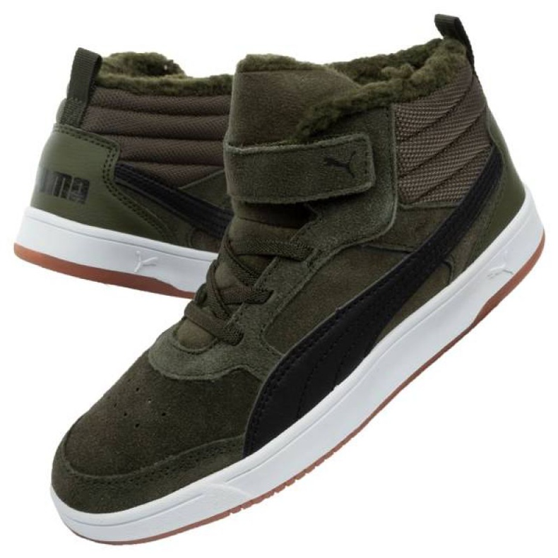 Chaussures Puma Rebound Street Sd Fur Ps 367869 02 vert 1