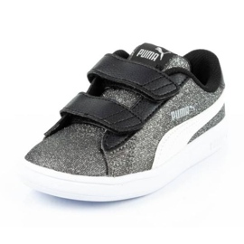 Puma Smash V2 Glitz Glam Jr 367380 04 le noir argent 2