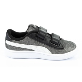 Puma Smash V2 Glitz Glam Jr 367380 04 le noir argent 3