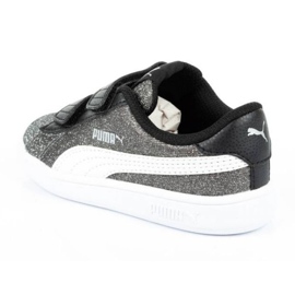 Puma Smash V2 Glitz Glam Jr 367380 04 le noir argent 4