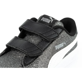 Puma Smash V2 Glitz Glam Jr 367380 04 le noir argent 5