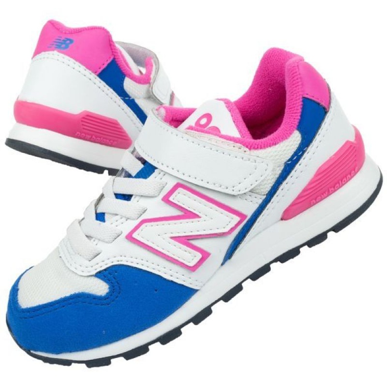 Chaussures New Balance Jr YV996DC blanche bleu rose 1