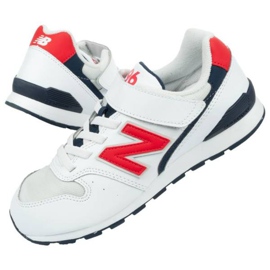 Chaussures New Balance Jr YV996DO blanche bleu marin 1