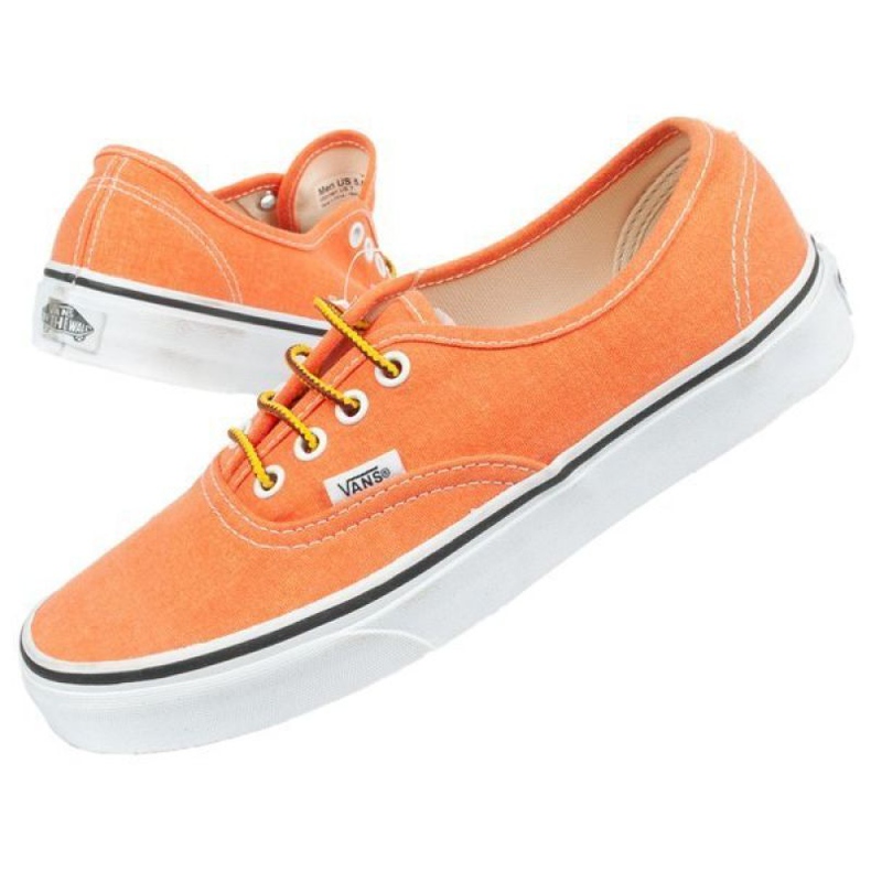 Chaussures Vans Authentic 0VOEC9D blanc orange 1