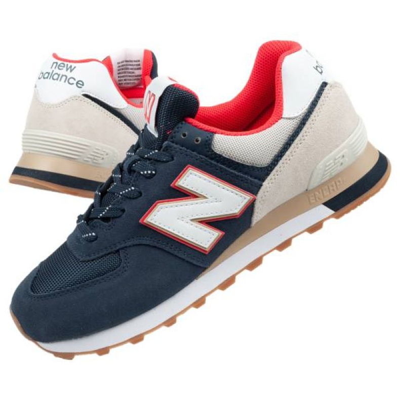 New Balance M Ml574Skb beige blanc rouge bleu marine 1