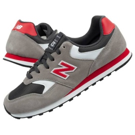Chaussures New Balance M ML393VT1 blanche rouge gris 1
