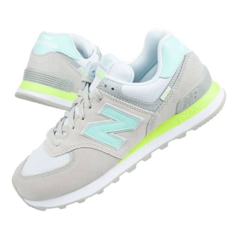 New Balance W WL574SS2 blanche gris vert 1