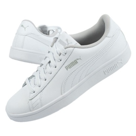 Puma Smash V2 Jr 365170 02 blanche bleu 1