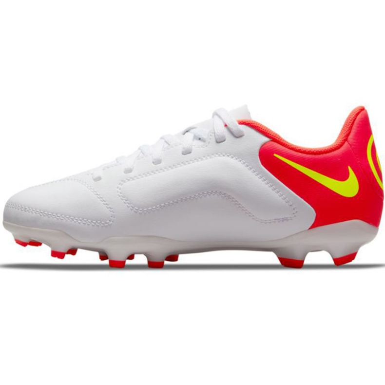 Nike Tiempo Legend 9 Club FG / MG Jr DA1331 176 chaussures de football jaune, blanc, multicolore blanche 1
