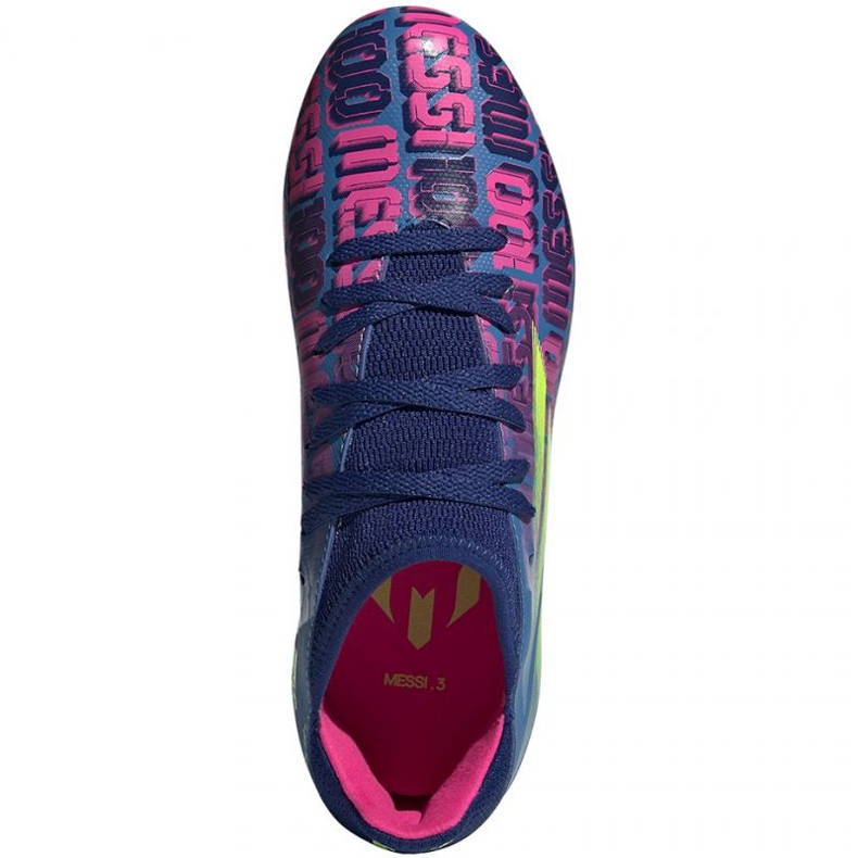 Chaussures de foot Adidas X Speedflow Messi.3 Fg Jr FY6932 multicolore bleu 1 Chaussures de foot Adidas X Speedflow Messi.3 Fg Jr FY6932 multicolore bleu 1
