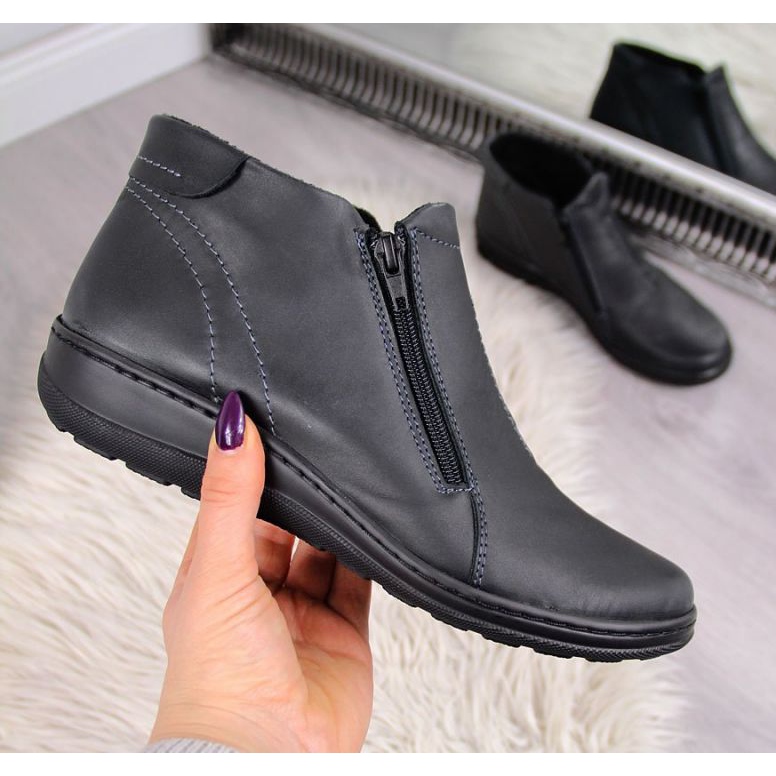 Bottes en cuir isolantes confortables W Helios 642 gris 1