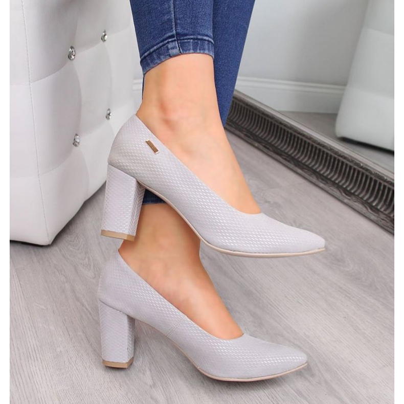 Escarpins sur le poteau Monique W AN866A gris 2