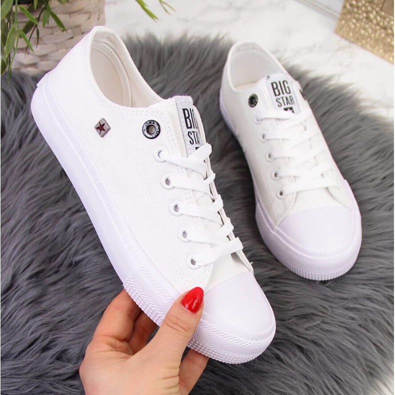 Baskets basses Big Star W AA274010 blanc blanche 1 Baskets basses Big Star W AA274010 blanc blanche 1