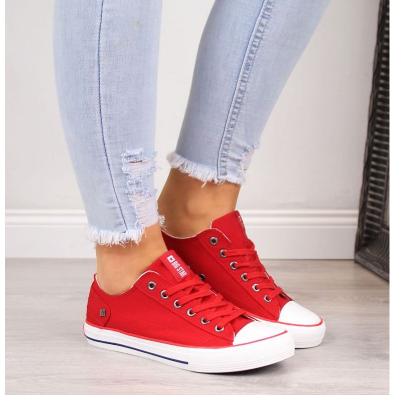 Big Star W DD274339 chaussures rouges blanche 2