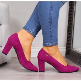 Escarpins sur le poste de Monique W AN866H fuchsia blanc rose 2