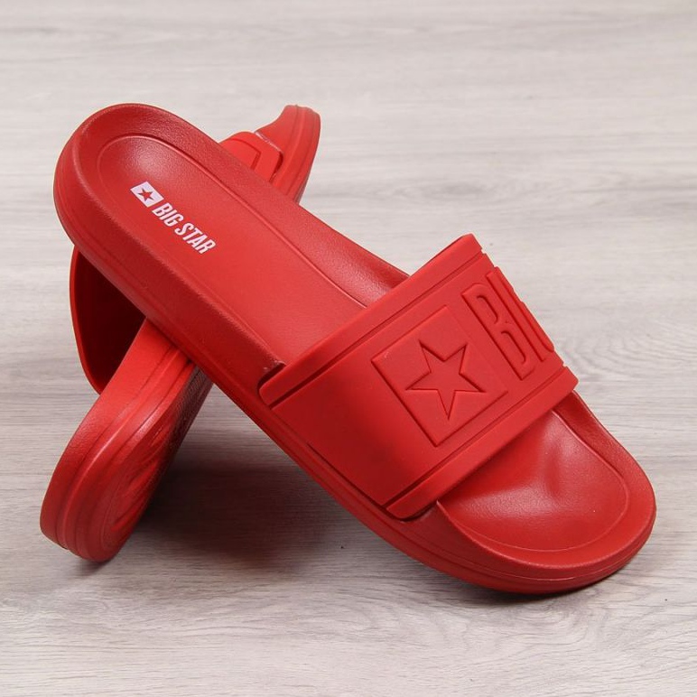 Chaussons de plage en caoutchouc Big Star M DD174689 rouge 1