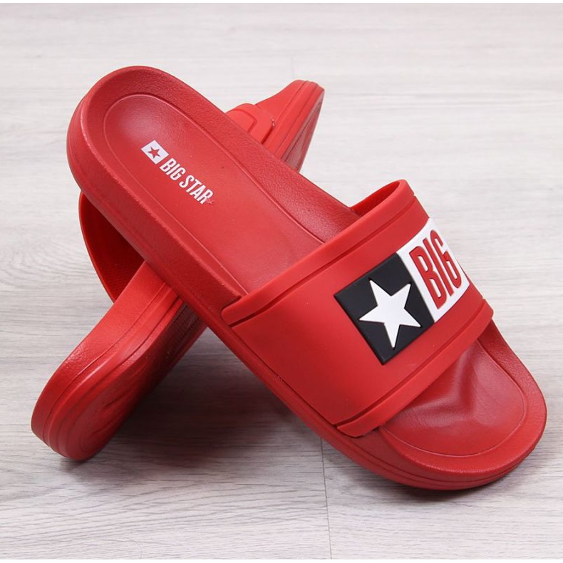Chaussons de plage en caoutchouc Big Star W DD274A267 rouge 1