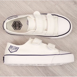 Baskets basses avec Velcro Big Star Jr. FF374061 blanc blanche 1