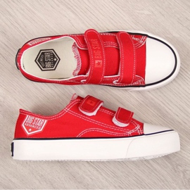 Baskets basses avec Velcro Big Star Jr. FF374063 rouge brun 1