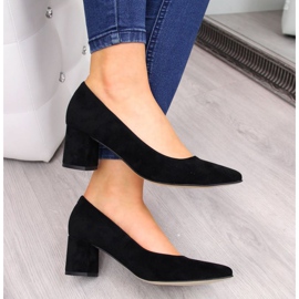 Escarpins sur le pilier en daim Juma W CIT2711D noir le noir 3
