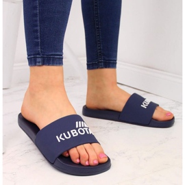 Chaussons de plage bleu marine basiques Kubota W KUB1B 2 Chaussons de plage bleu marine basiques Kubota W KUB1B 2