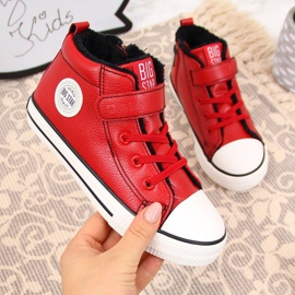Baskets Big Star Jr GG374034 rouge isolé brun 1