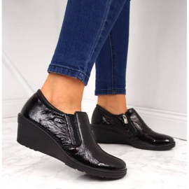 Chaussures en cuir laqué Helios W 389 noir le noir 2