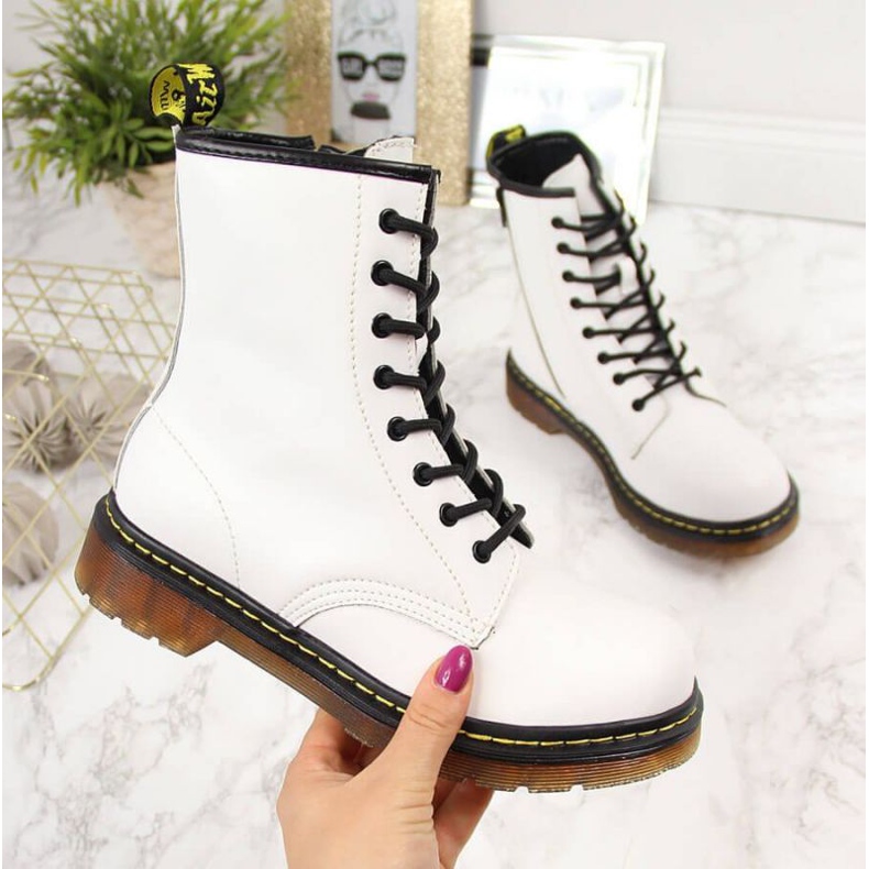 Bottes en cuir isolées Filippo W PAW77B blanc blanche jaune 1
