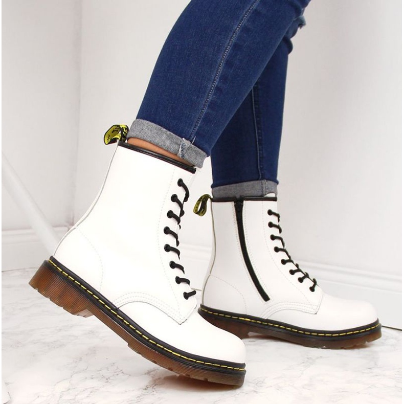 Bottes en cuir isolées Filippo W PAW77B blanc blanche jaune 2