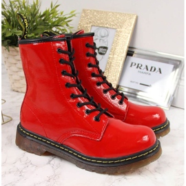 Bottines chaudes en cuir à lacets Filippo W PAW77D rouge 3
