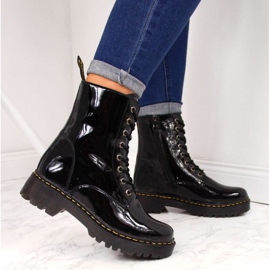 Boots cuir laqué noir Filippo W PAW80B le noir 2