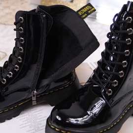 Boots cuir laqué noir Filippo W PAW80B le noir 4