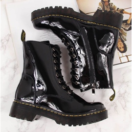 Boots cuir laqué noir Filippo W PAW80B le noir 5