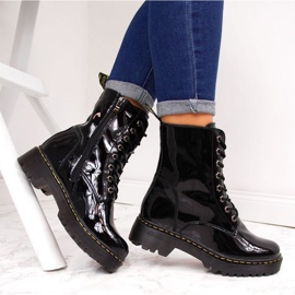 Boots cuir laqué noir Filippo W PAW80B le noir 6