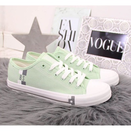 Baskets textile Big Star W HH274112 menthe blanche vert 3