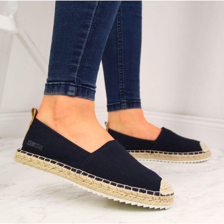 Espadrilles textile Big Star W HH274500 bleu marine beige 2