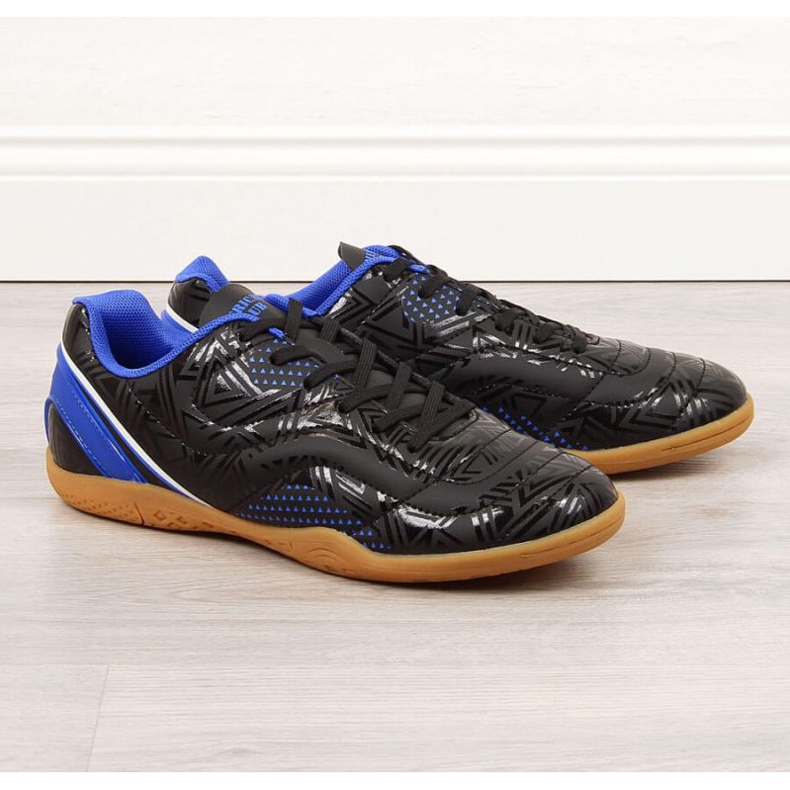 American Club Jr. AM763B chaussures d'intérieur noir blanche le noir 1