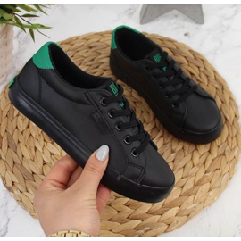 Baskets basses en cuir écologique Big Star Jr DD374147 noir blanche le noir 1 Baskets basses en cuir écologique Big Star Jr DD374147 noir blanche le noir 1