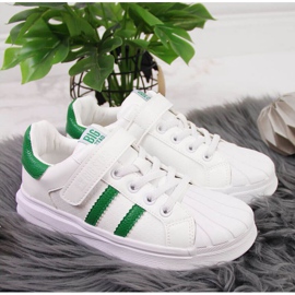 Chaussures de sport velcro Big Star Jr GG374019 blanc blanche brun 2